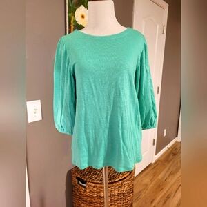 J. Jill Linen Blouse Green Size XS
